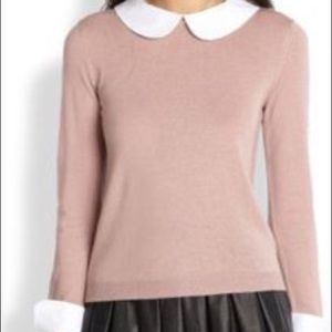 Alice and Olivia Mauve Sweater Peter Pan Collar